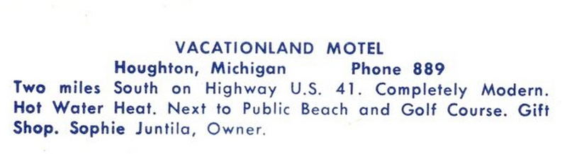 Vacationland Motel - Vintage Postcard